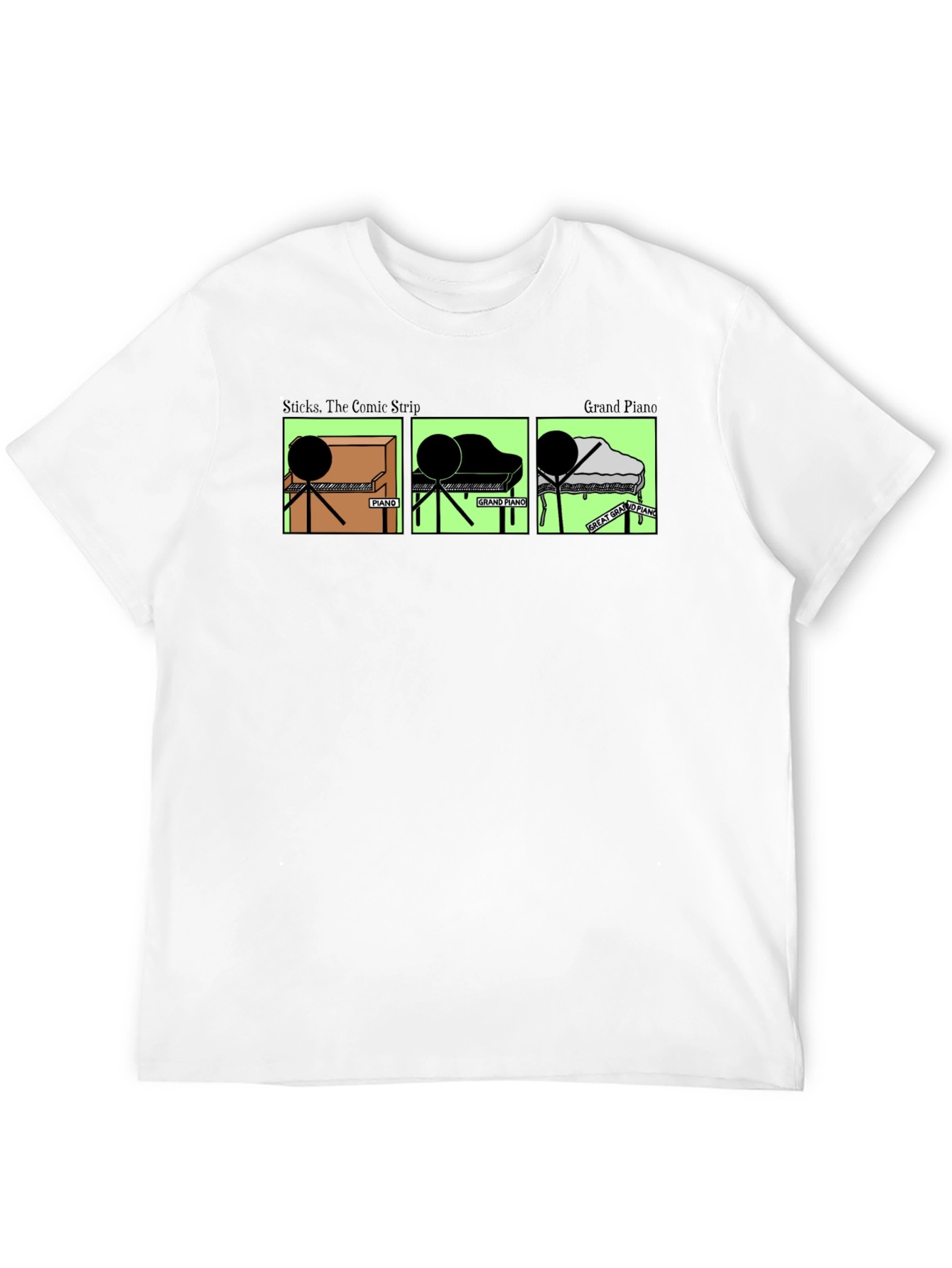 Stick Figure Piano T-Shirt