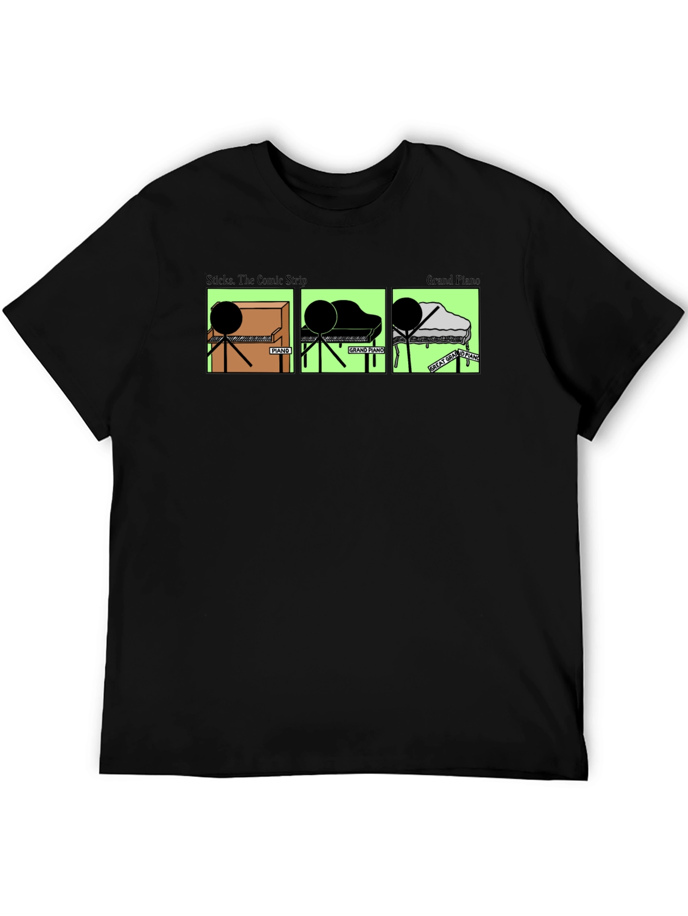 Stick Figure Piano T-Shirt