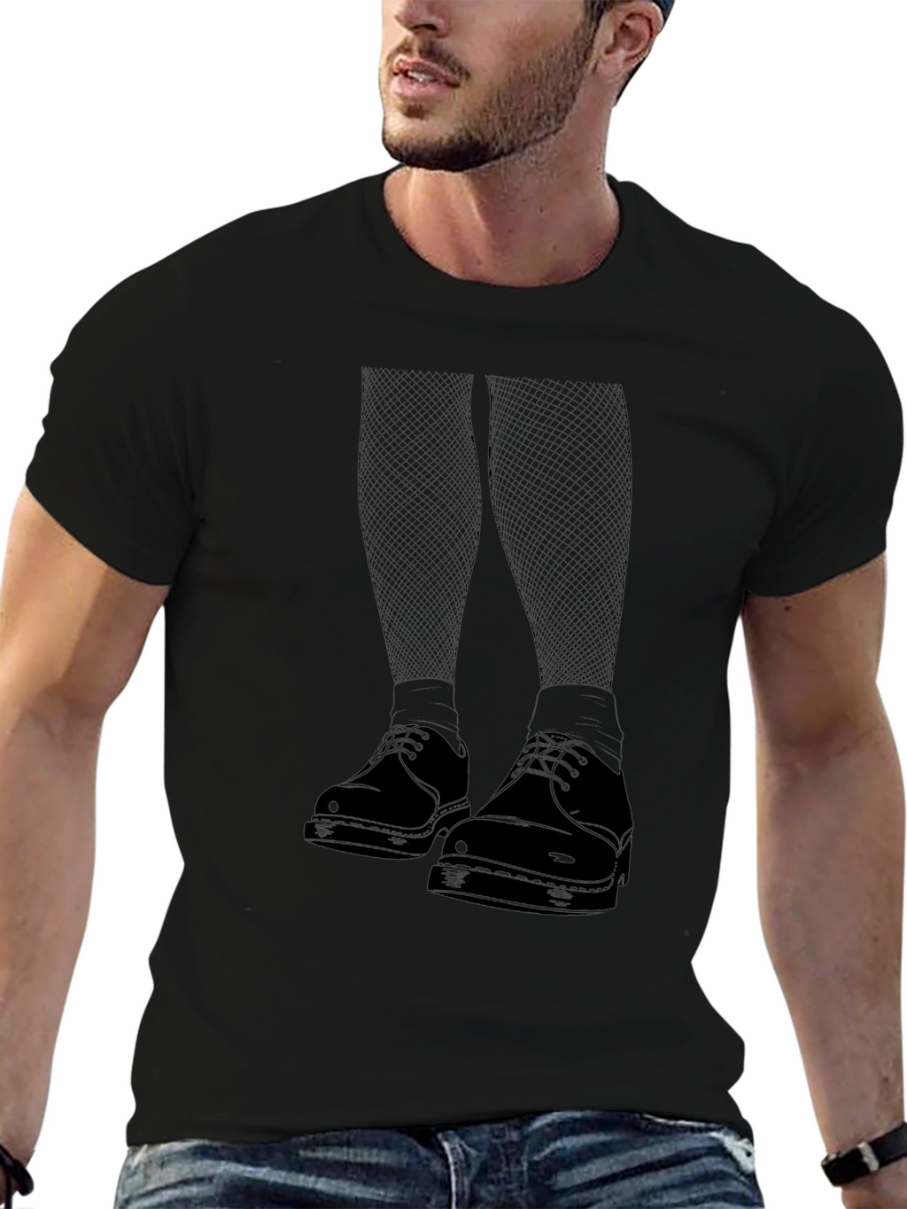 Graphic Print Black T-Shirt
