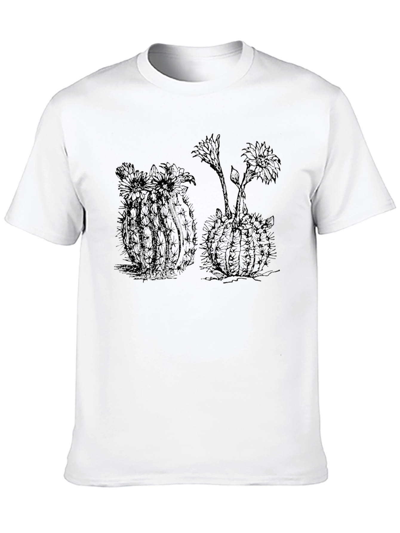 Cactus Graphic Tee - Stylish Black T-Shirt