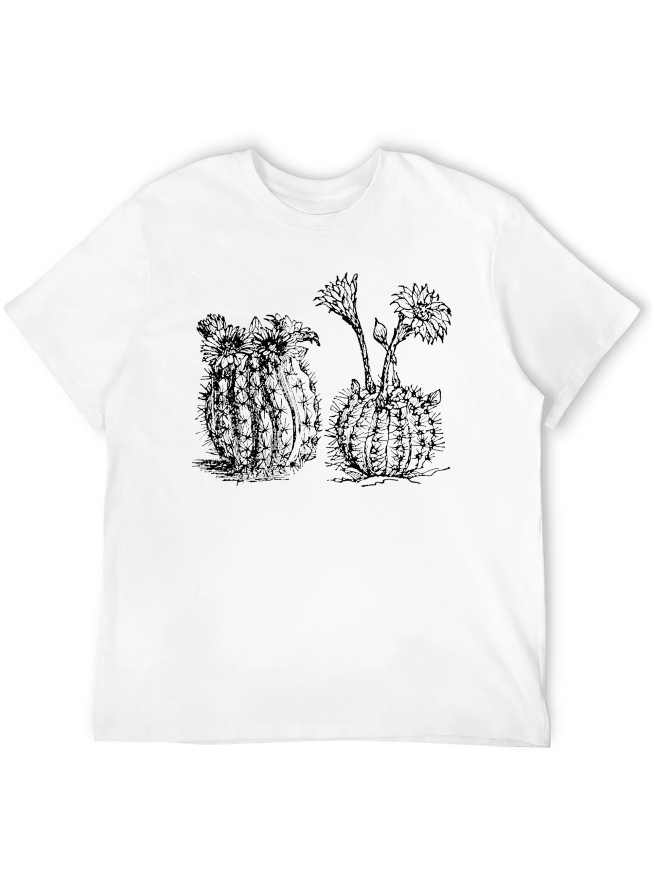Cactus Graphic Tee - Stylish Black T-Shirt