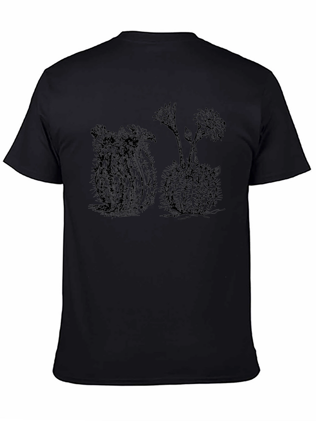 Cactus Graphic Tee - Stylish Black T-Shirt