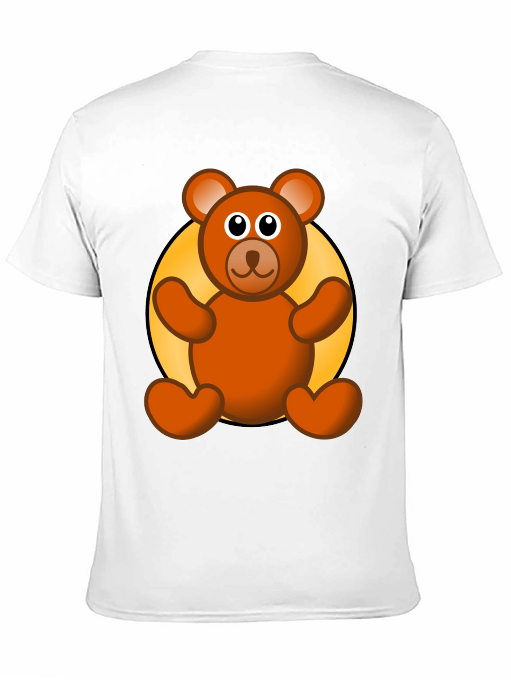 Cute Teddy Bear Graphic Black T-Shirt