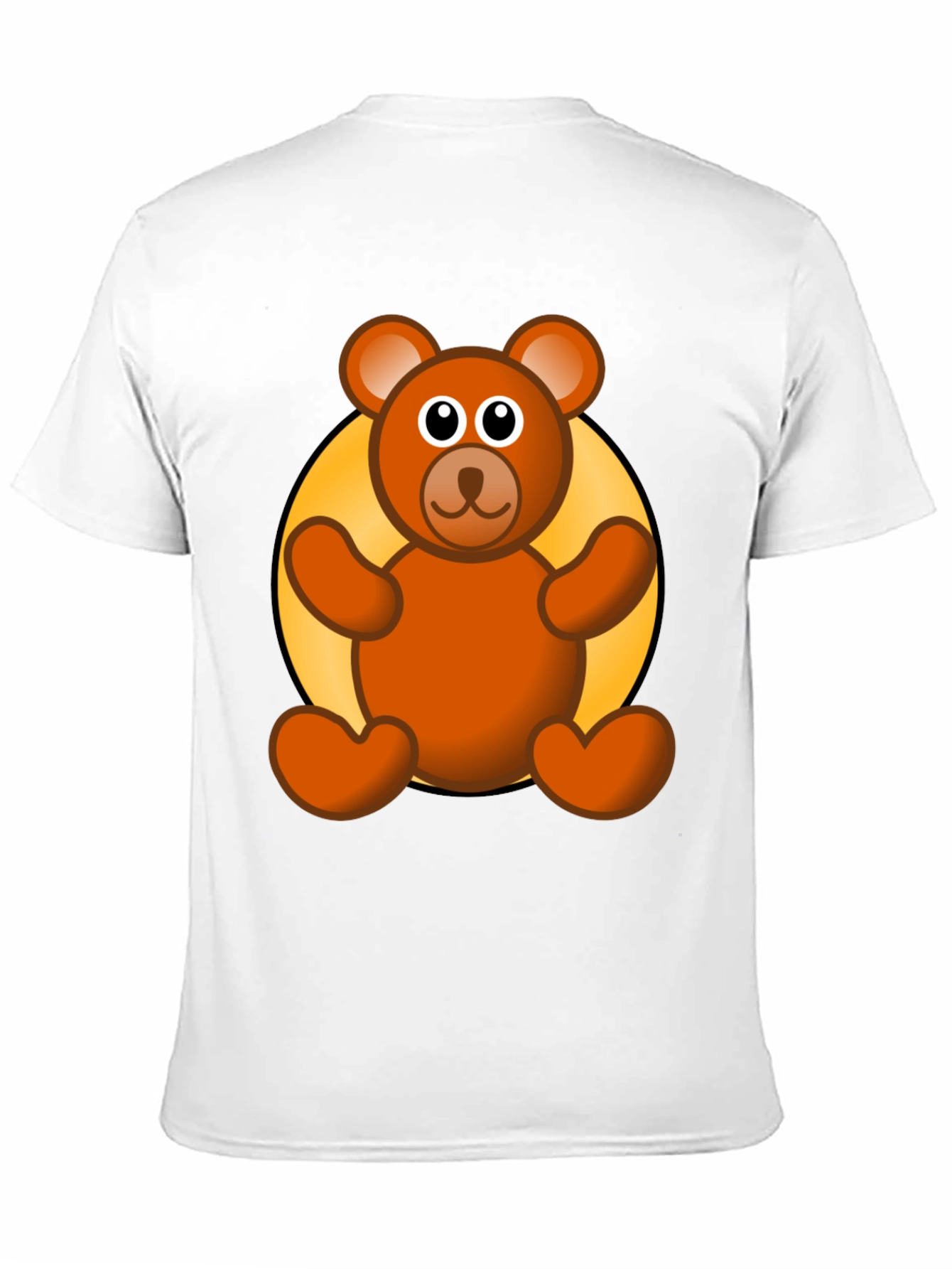 Cute Teddy Bear Graphic Black T-Shirt