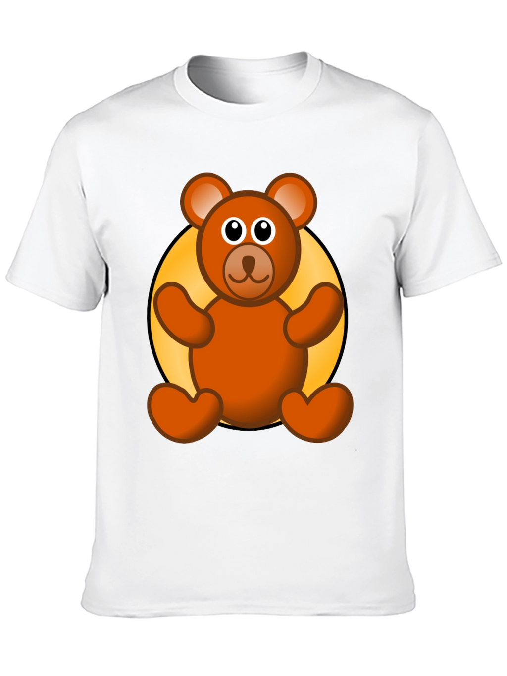 Cute Teddy Bear Graphic Black T-Shirt