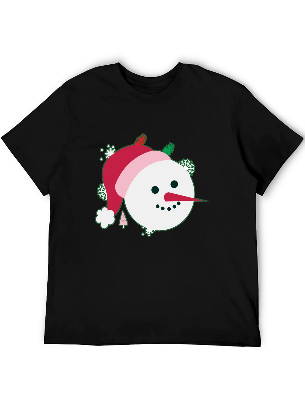 Festive Snowman Graphic Tee - Holiday Cheer