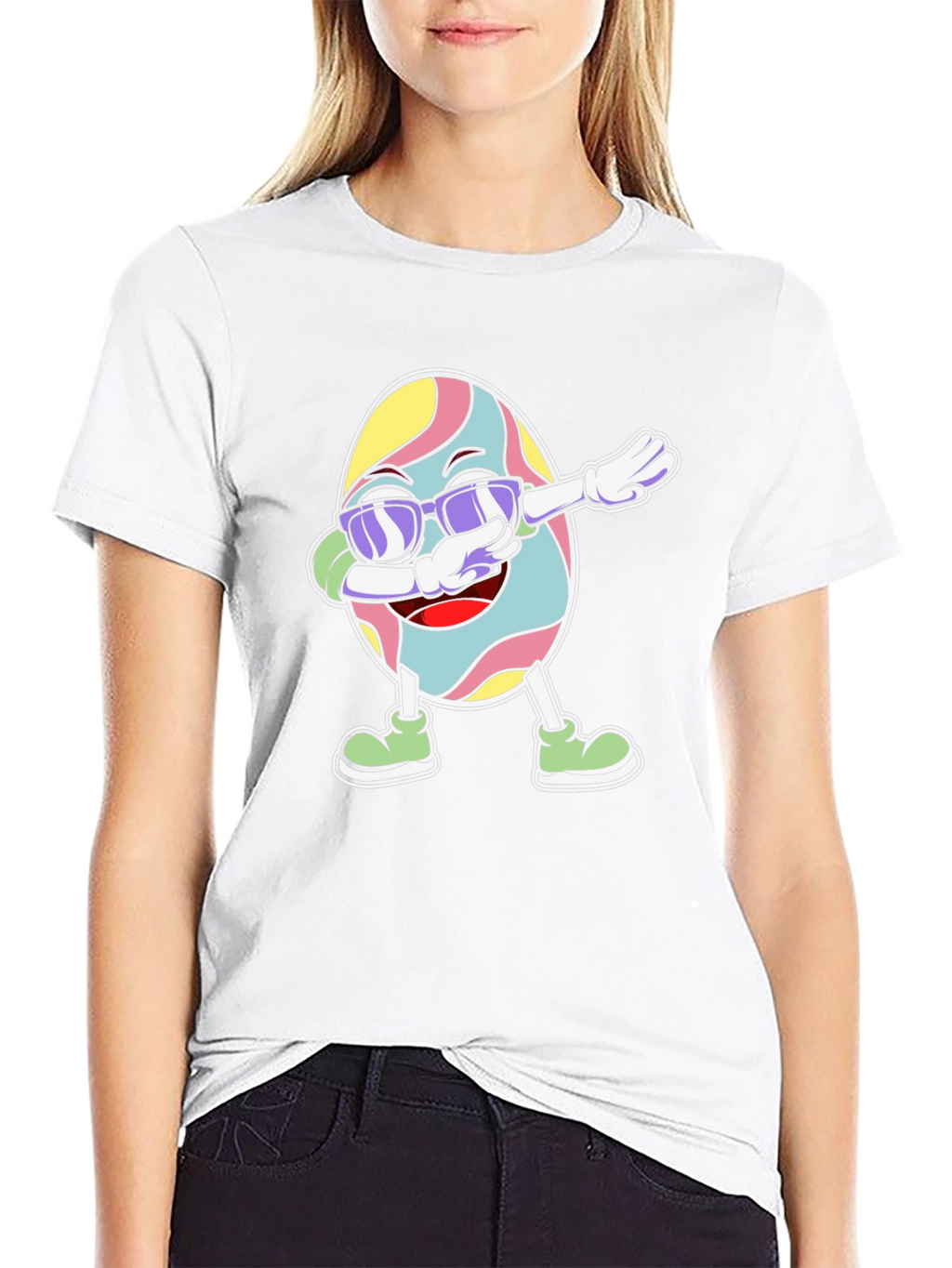 Funny Easter Egg Dabbing Black T-Shirt