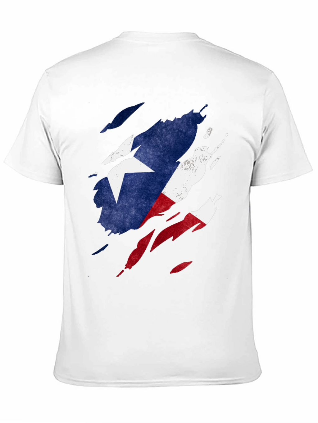 Texas Flag Ripped T-Shirt - Mens Black Tee