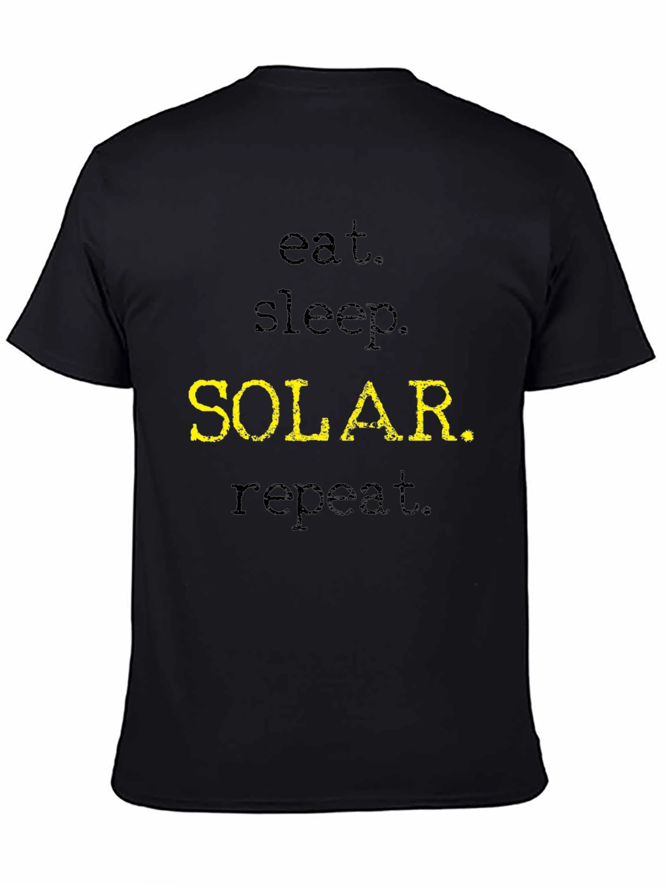 Eat Sleep Solar Repeat T-Shirt - Black