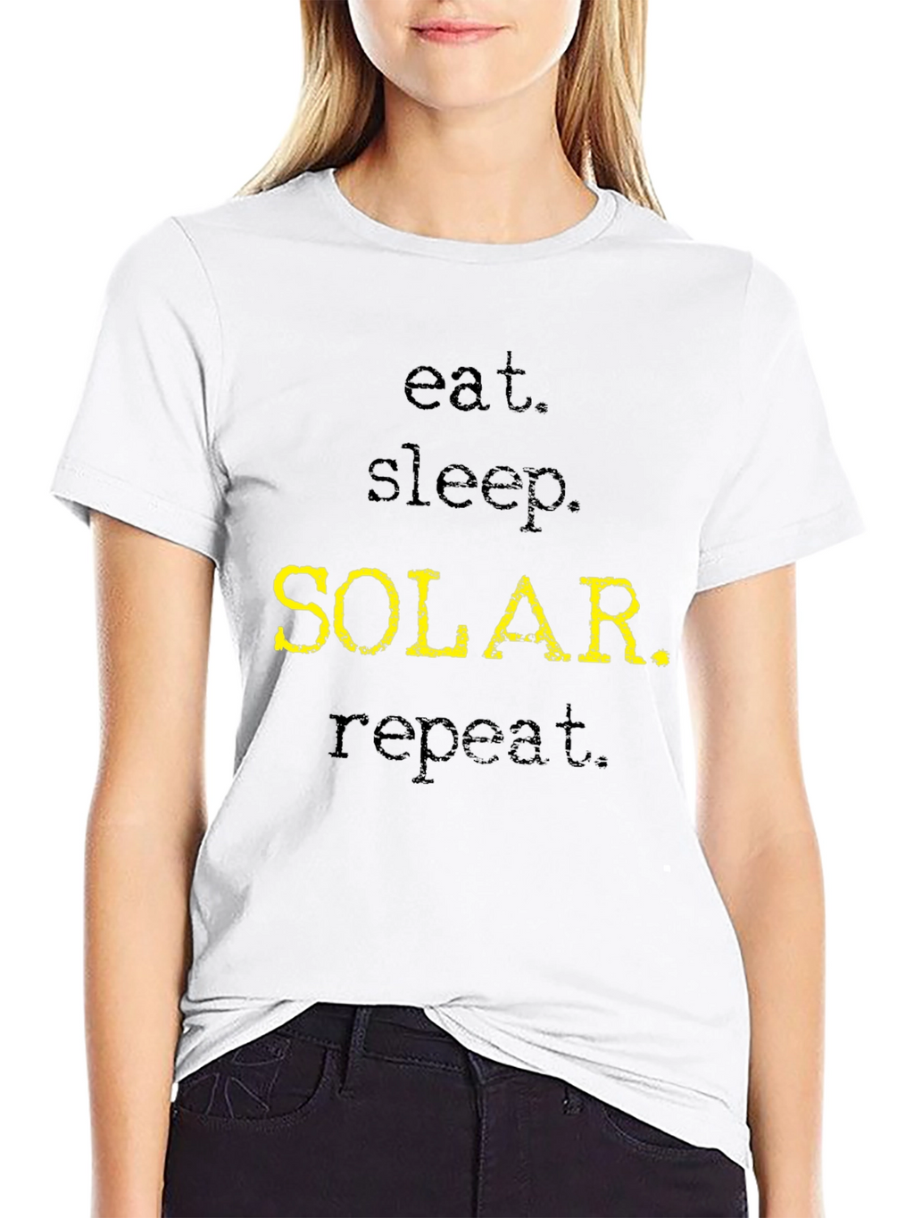 Eat Sleep Solar Repeat T-Shirt - Black