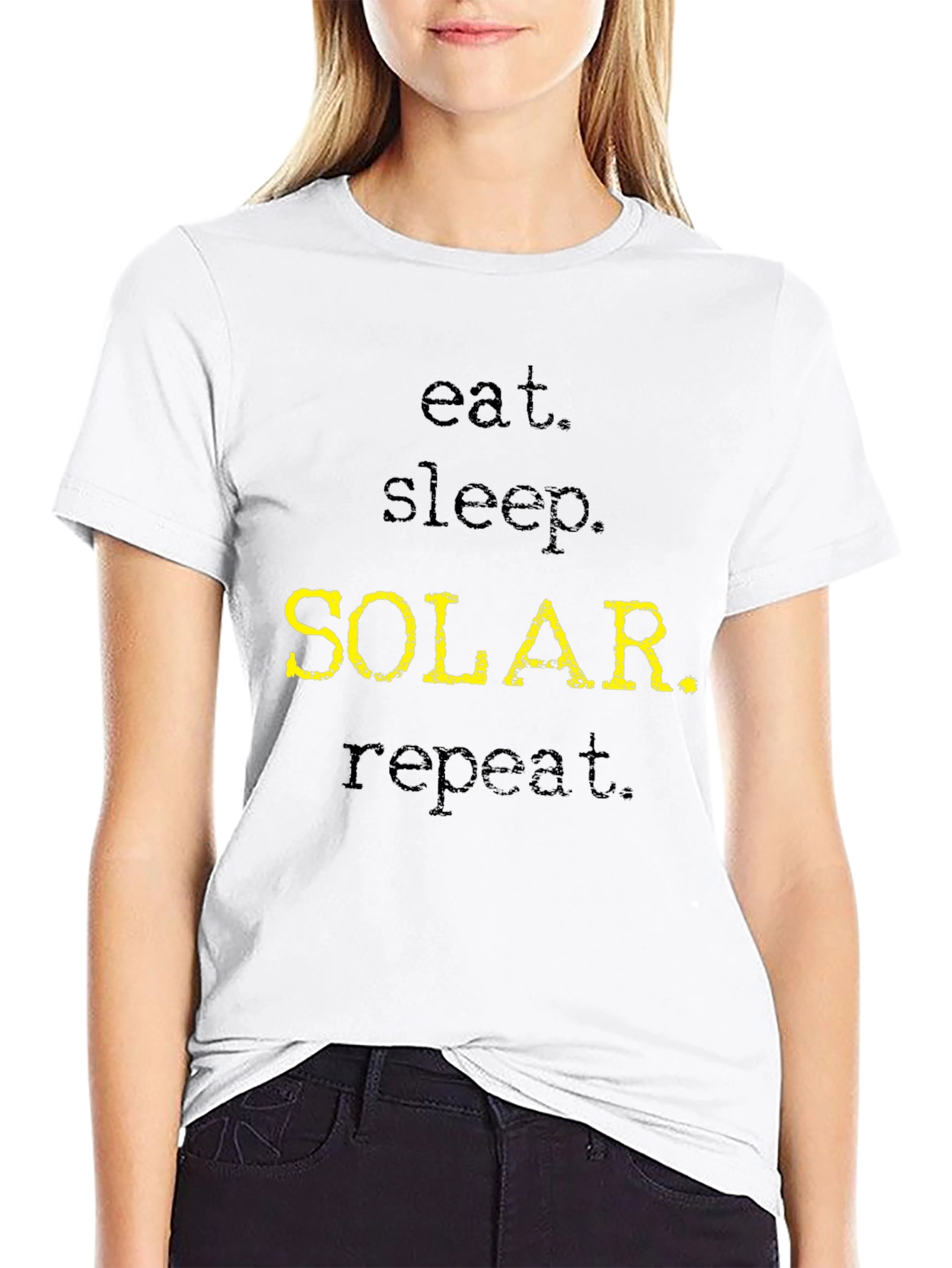 Eat Sleep Solar Repeat T-Shirt - Black