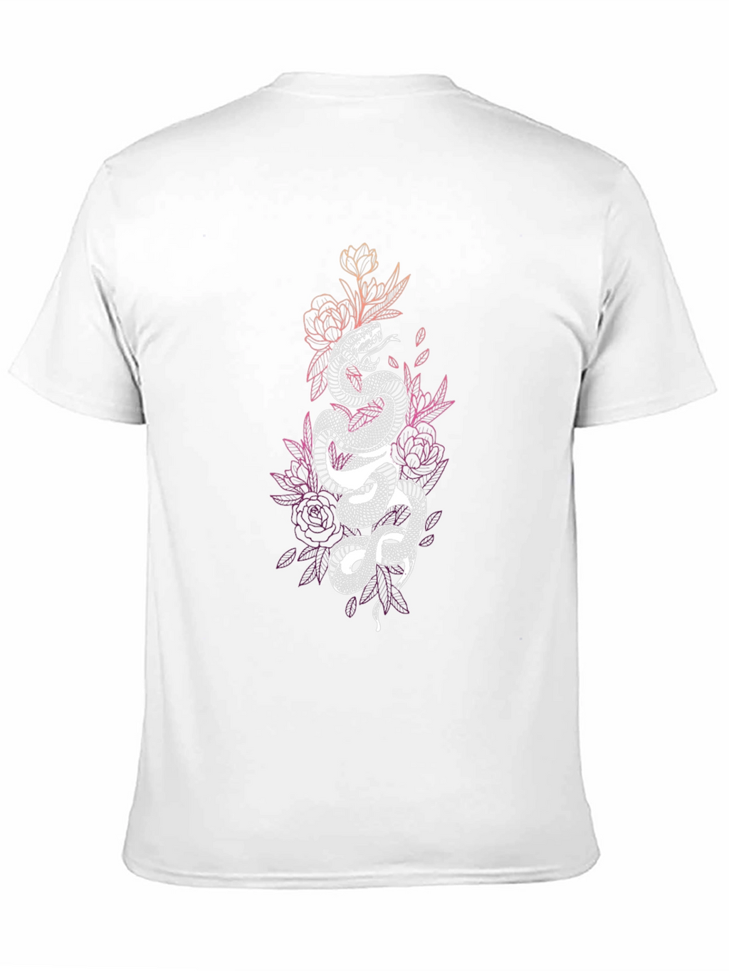 Black Snake Floral Graphic Tee