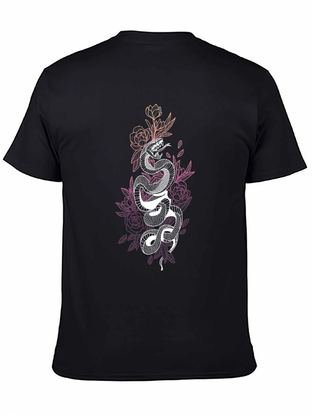 Black Snake Floral Graphic Tee
