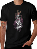 Black Snake Floral Graphic Tee