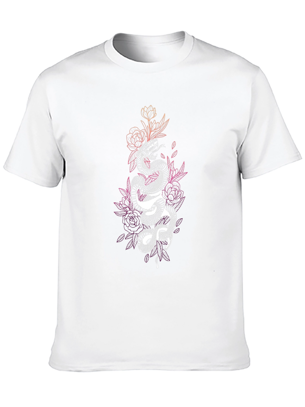 Black Snake Floral Graphic Tee