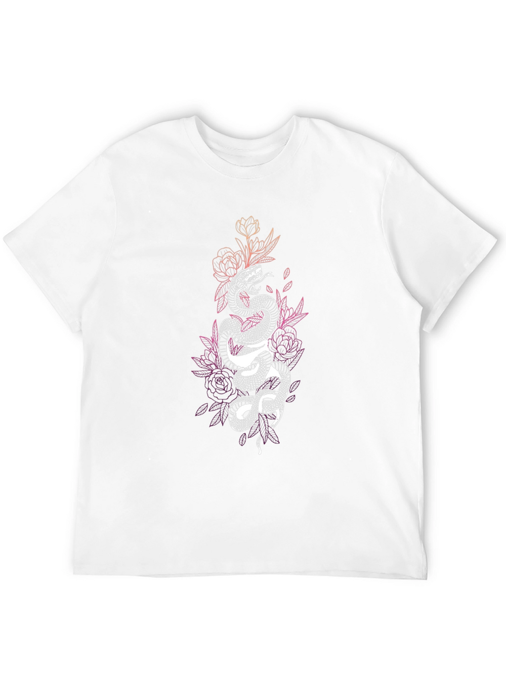 Black Snake Floral Graphic Tee