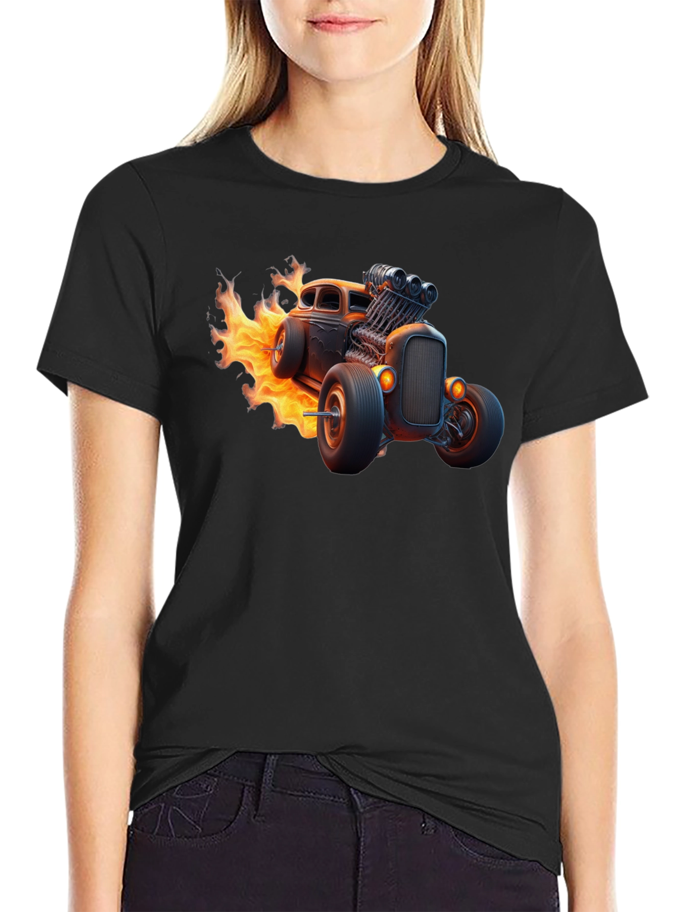 Flame Hot Rod Graphic T-Shirt