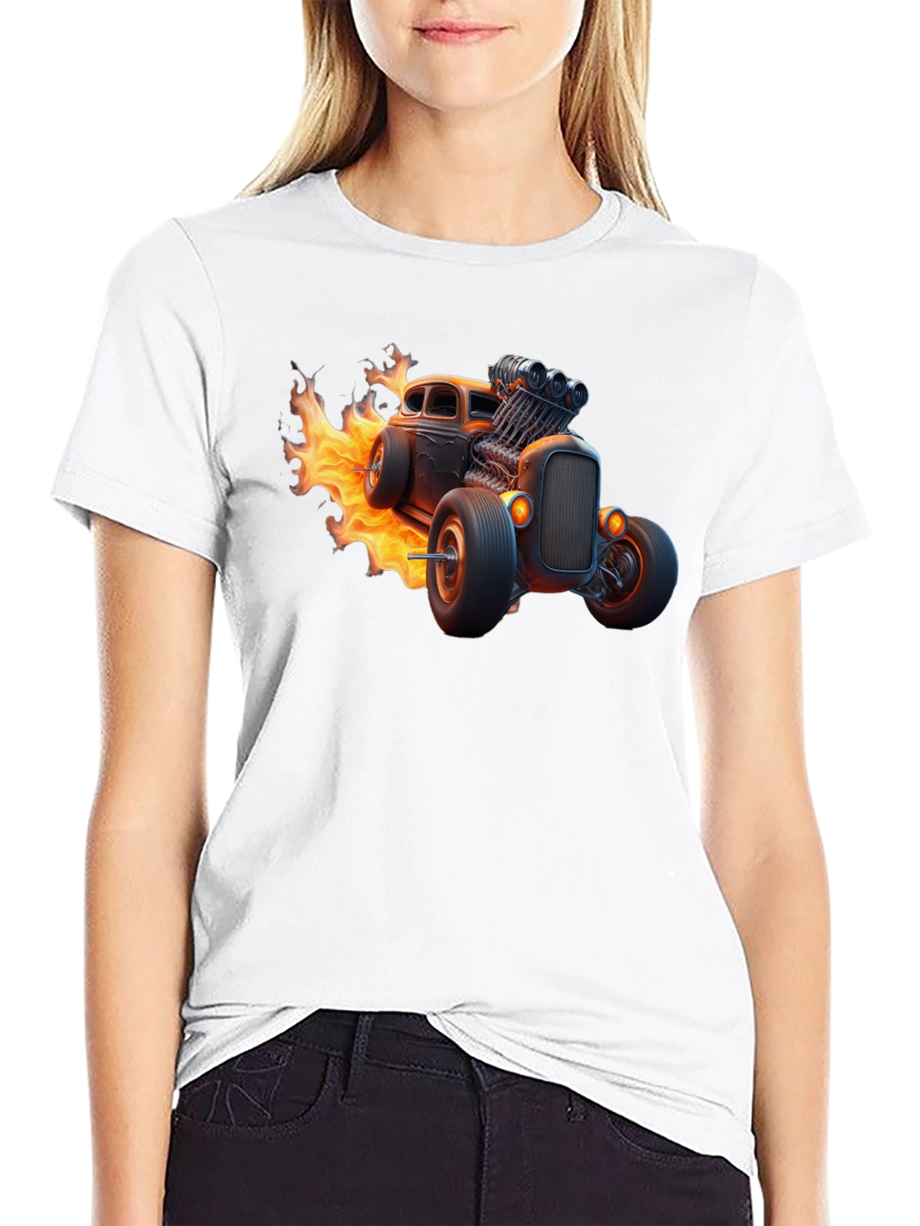 Flame Hot Rod Graphic T-Shirt