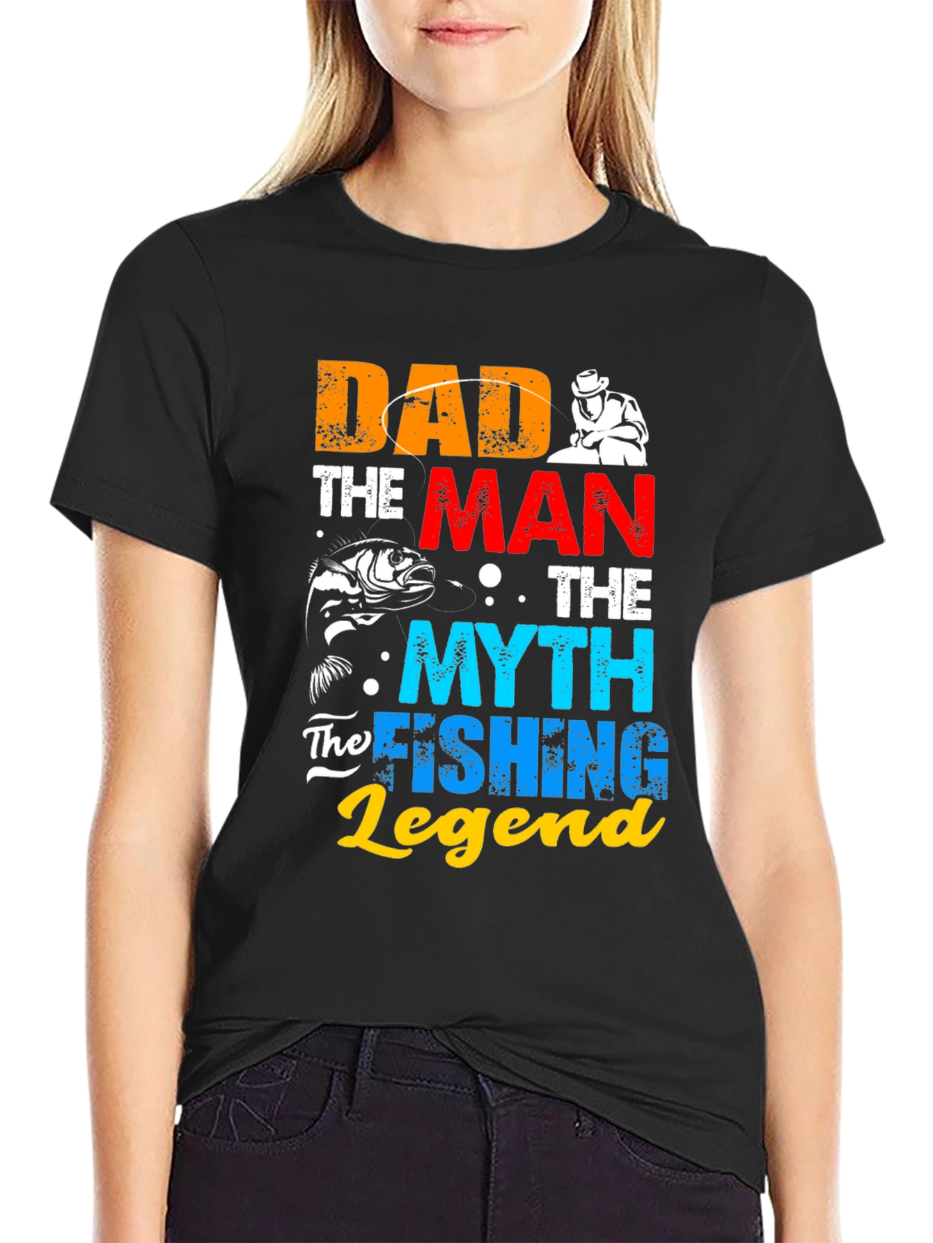Dad The Man The Myth The Fishing Legend Graphic T-Shirt