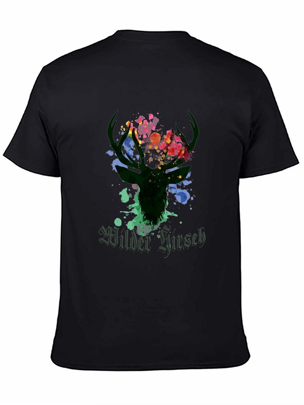 Wilder Hirsch Graphic Tee - Stylish Mens Black T-Shirt