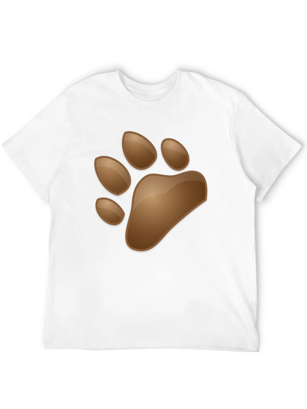 Mens Black T-Shirt with Animal Paw Print