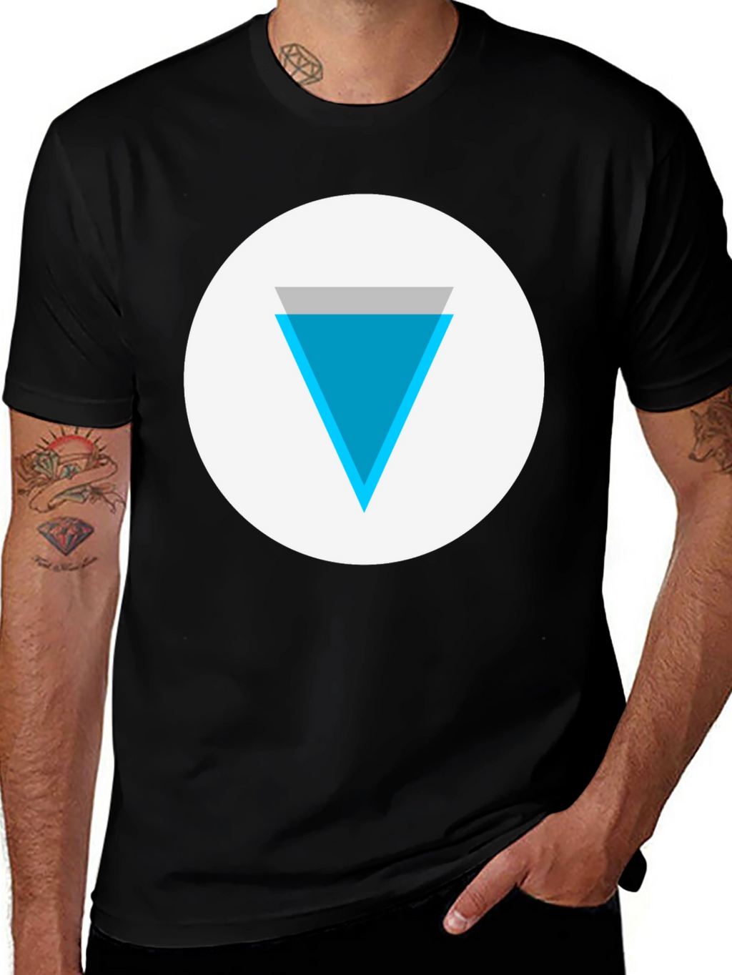 Modern Graphic Tee - Inverted Triangle Design