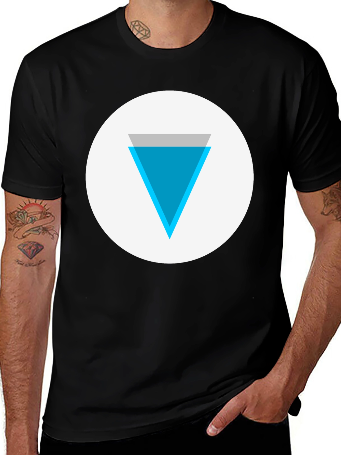 Modern Graphic Tee - Inverted Triangle Design