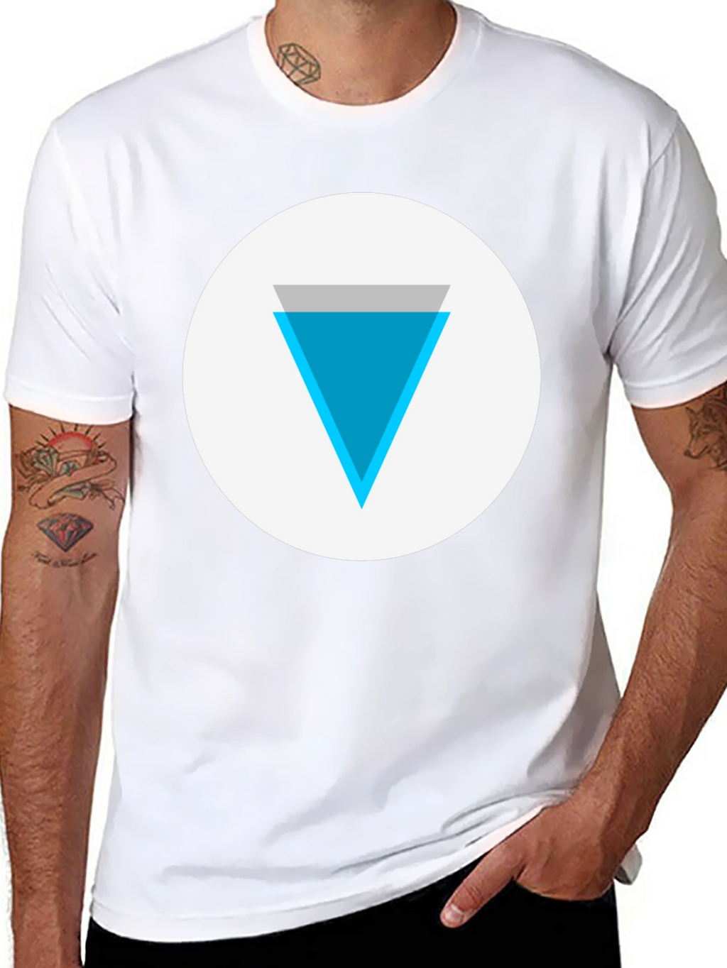 Modern Graphic Tee - Inverted Triangle Design