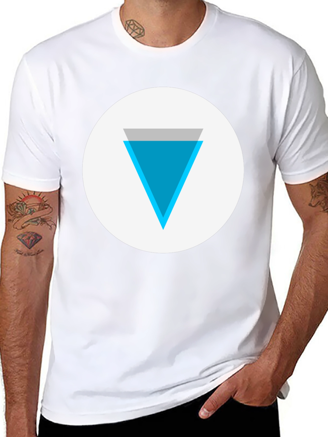 Modern Graphic Tee - Inverted Triangle Design