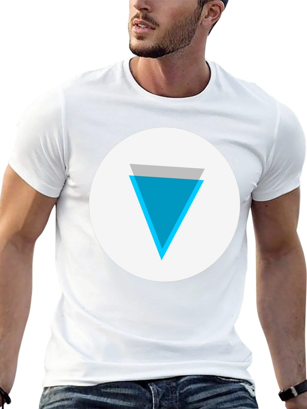 Modern Graphic Tee - Inverted Triangle Design
