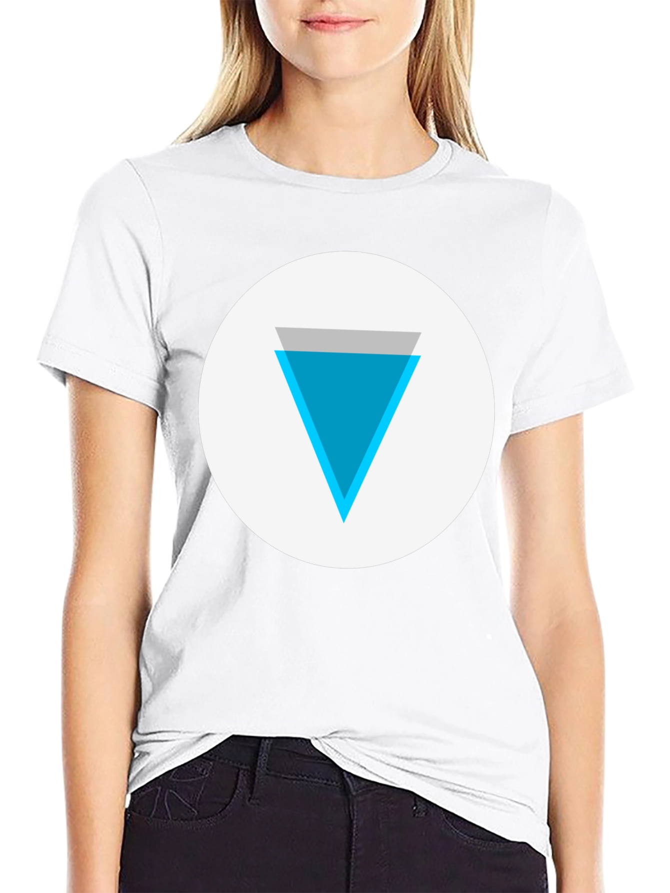 Modern Graphic Tee - Inverted Triangle Design