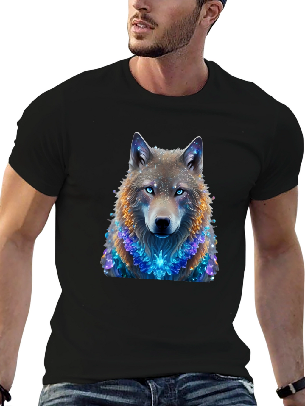 Wolf Graphic Black T-Shirt