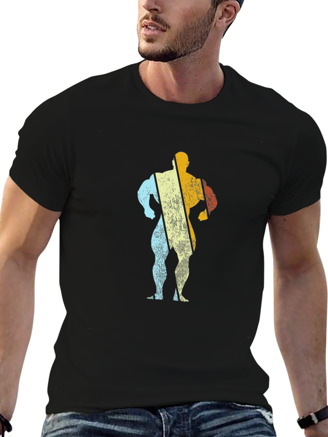 Retro Bodybuilder Graphic T-Shirt