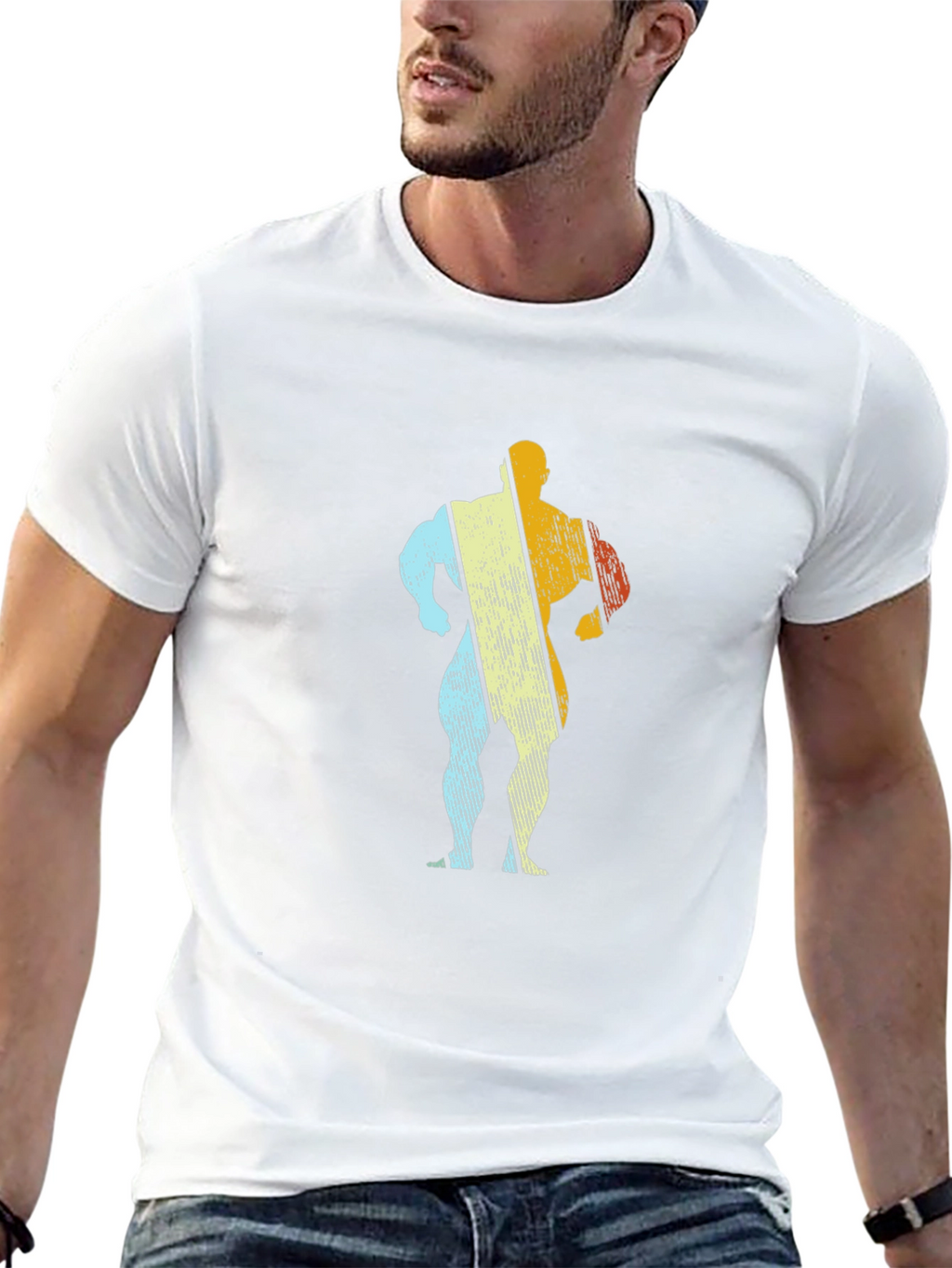 Retro Bodybuilder Graphic T-Shirt