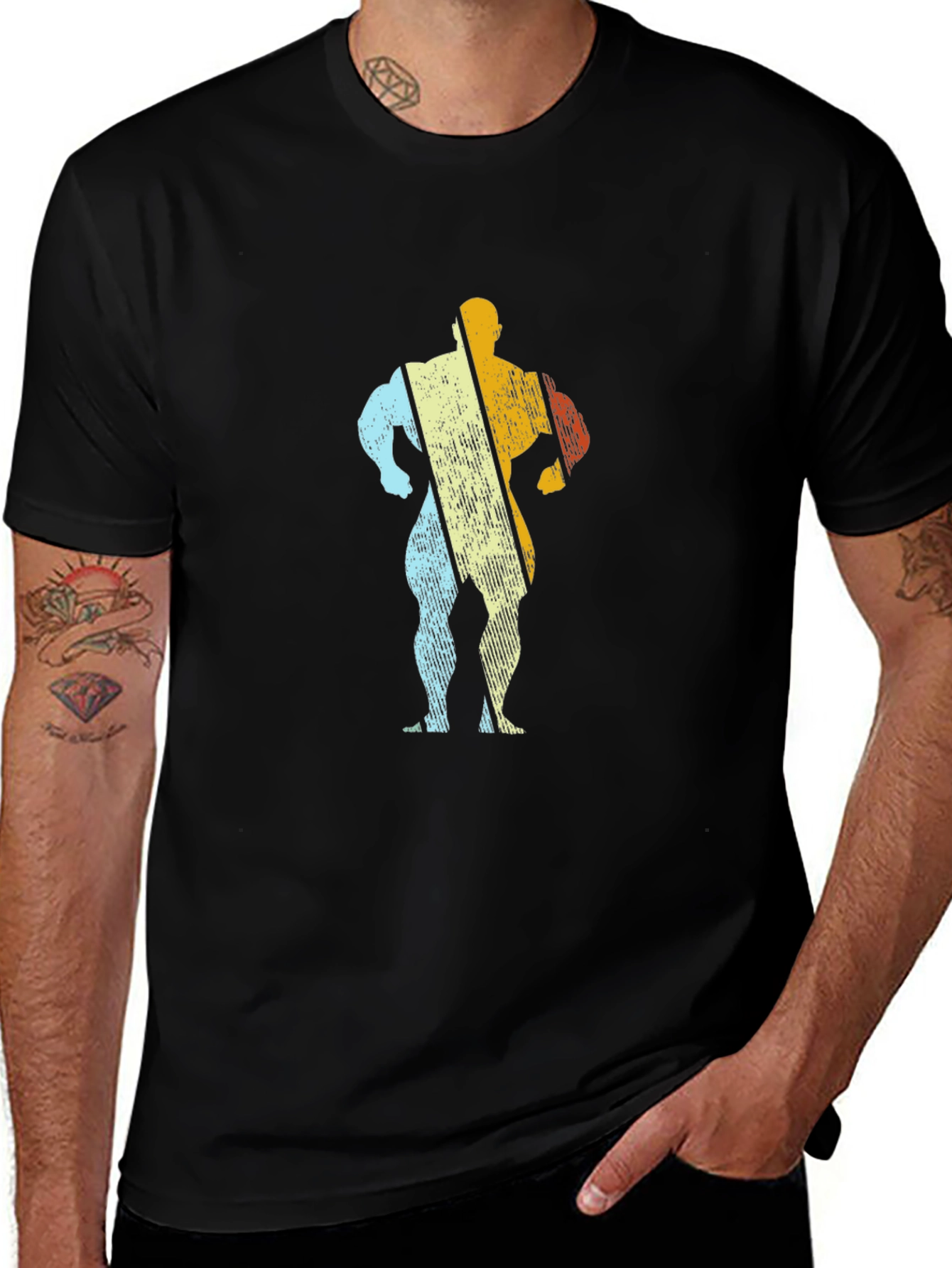 Retro Bodybuilder Graphic T-Shirt