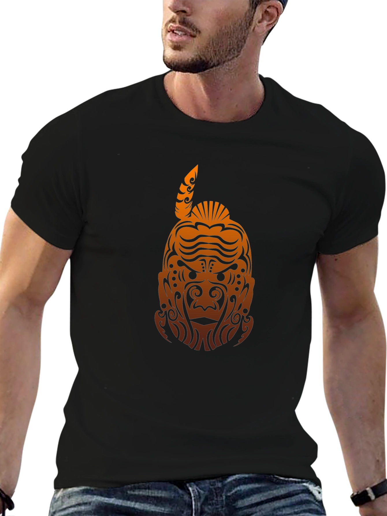 Tribal Gorilla Graphic Tee - Mens Black T-Shirt