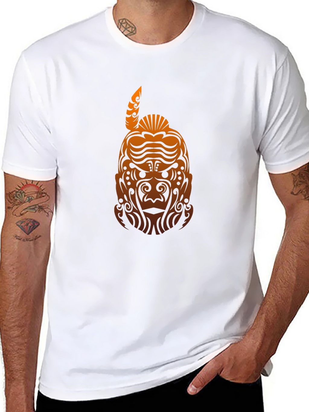 Tribal Gorilla Graphic Tee - Mens Black T-Shirt