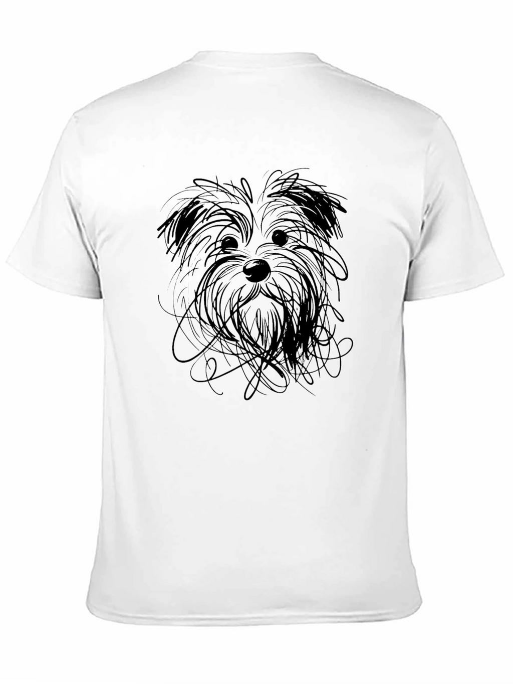 Dog Sketch Black T-Shirt