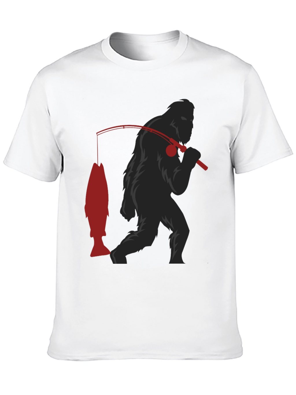 Bigfoot Fishing T-Shirt - Funny Sasquatch Tee