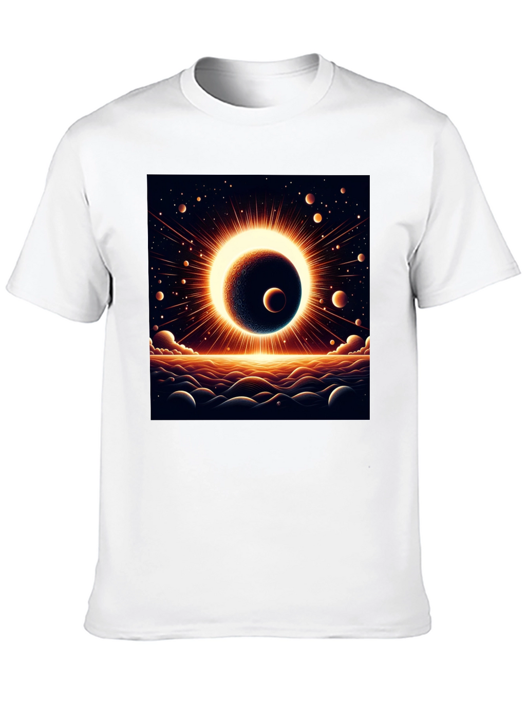 Solar Eclipse Graphic Black Tee