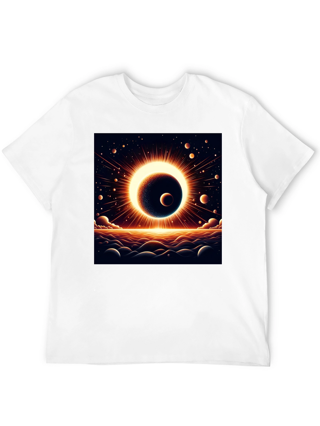 Solar Eclipse Graphic Black Tee