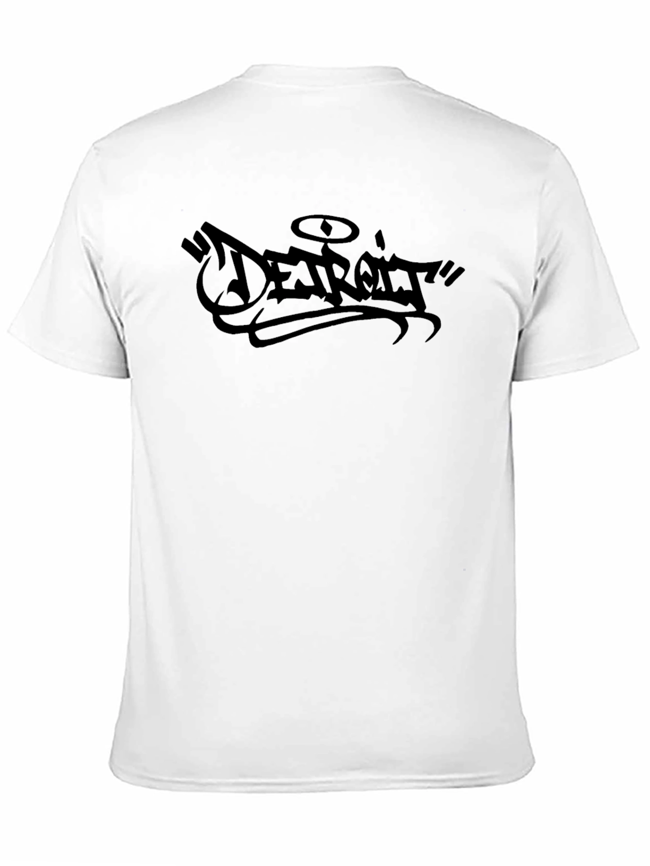 Detroit Graphic T-Shirt - Black on Black Crew Neck Tee