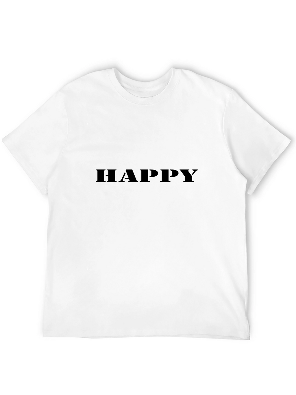 Happy Black T-Shirt - Casual Comfort
