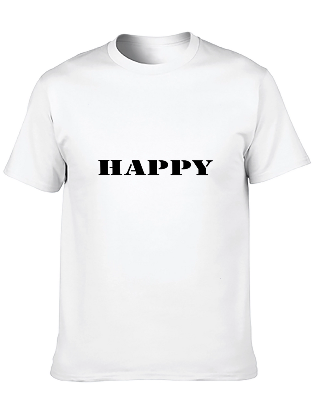 Happy Black T-Shirt - Casual Comfort