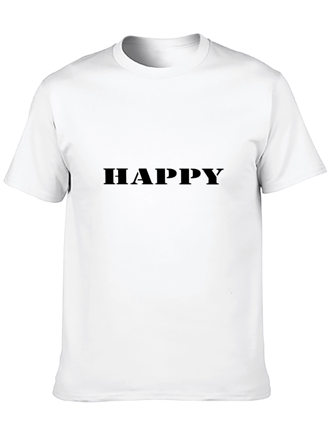 Happy Black T-Shirt - Casual Comfort