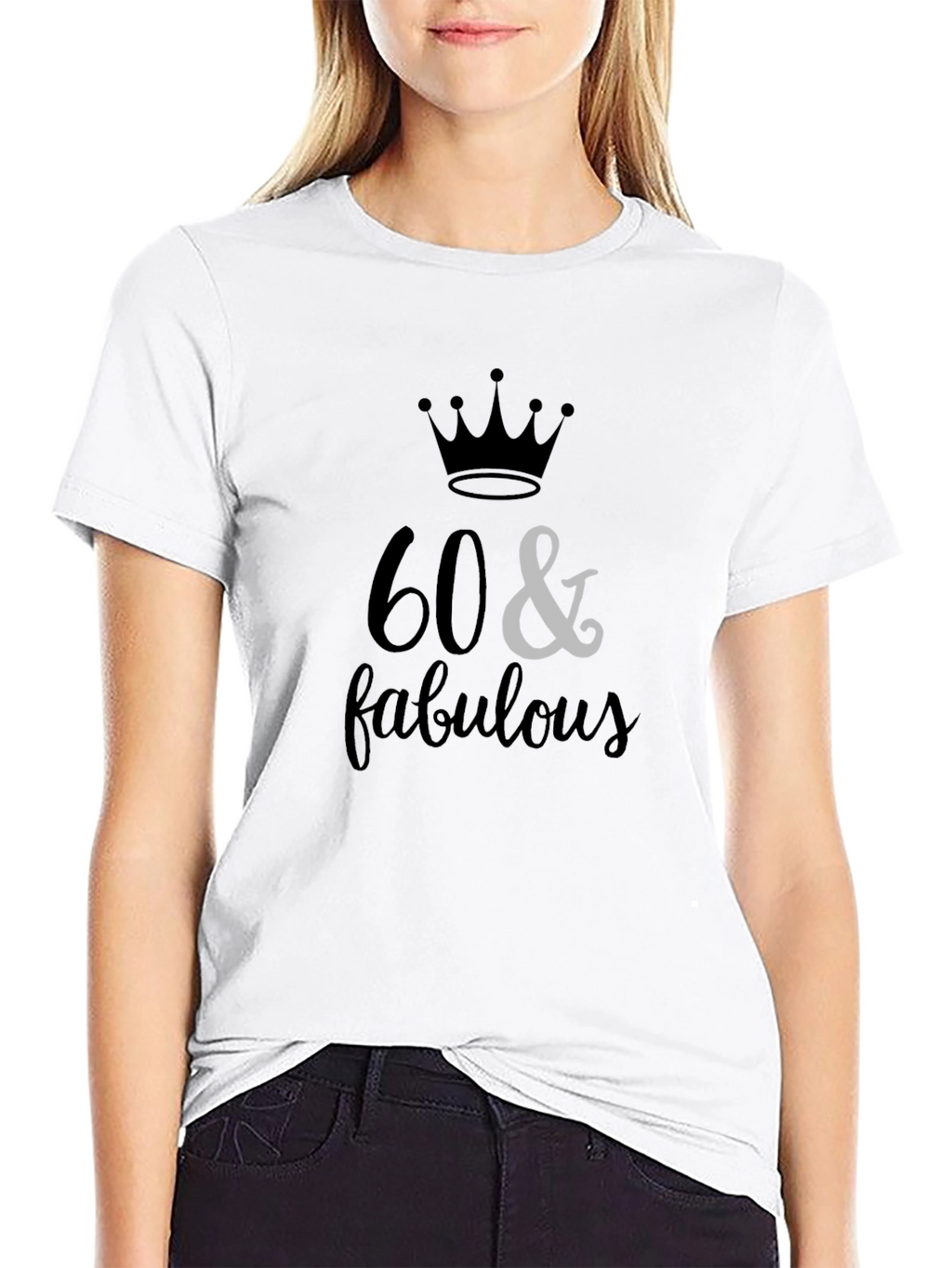 60 & Fabulous Black Graphic Tee