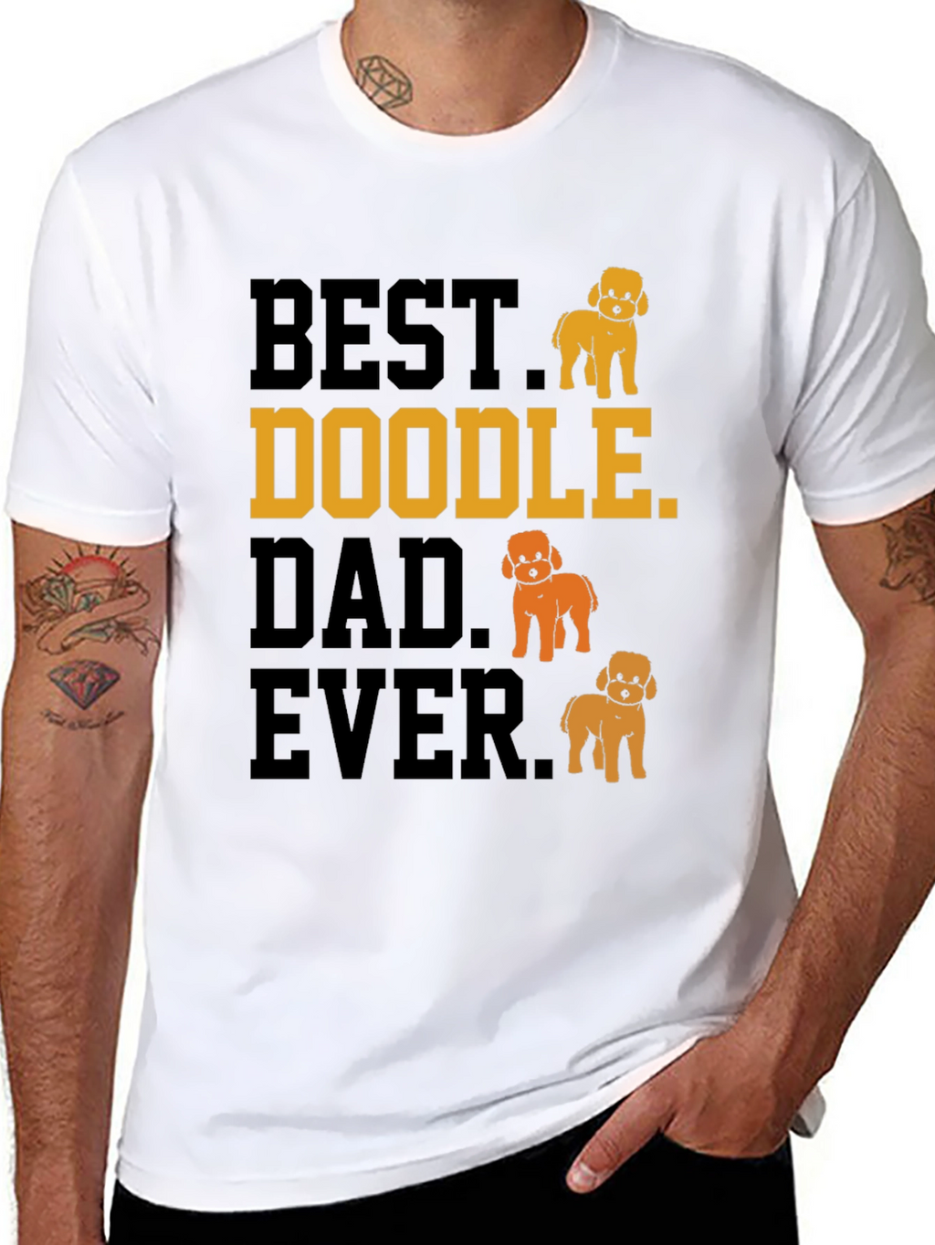 Best Doodle Dad Ever Graphic T-Shirt