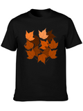 Autumn Leaves Graphic Tee - Stylish Fall T-Shirt