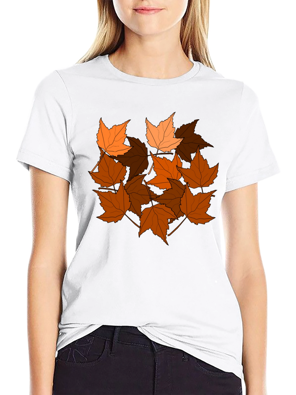 Autumn Leaves Graphic Tee - Stylish Fall T-Shirt