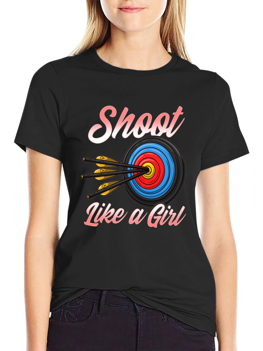 Shoot Like a Girl T-Shirt - Archery Design
